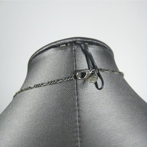 American Eagle Silvertone Chain Necklace 17 Inch Unisex Strand Beaded Jewelry - Picture 6 of 7